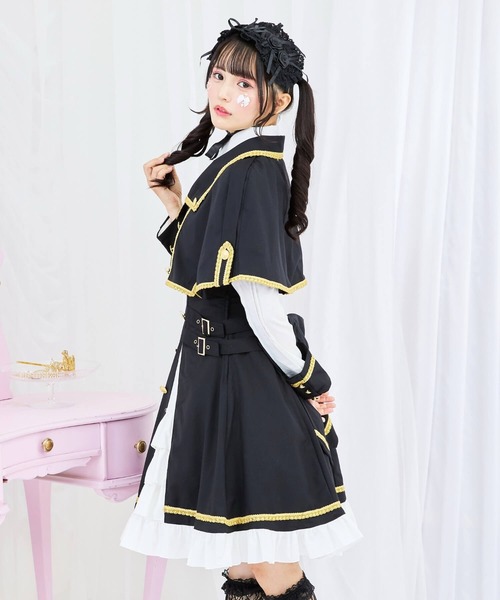 BODYLINE（ボディライン）の「3wayゴールドチェーンのパンクジャンパースカート 8点セット（ワンピース・レディース・ブラック・S/M/L/2L/4L）」の19枚目の写真