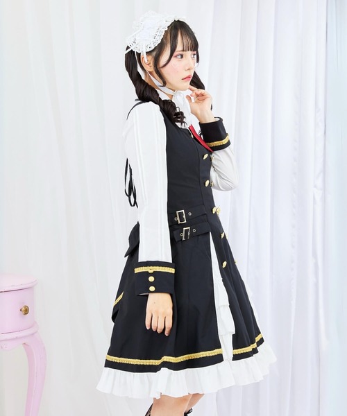 BODYLINE（ボディライン）の「3wayゴールドチェーンのパンクジャンパースカート 8点セット（ワンピース・レディース・ブラック・S/M/L/2L/4L）」の22枚目の写真