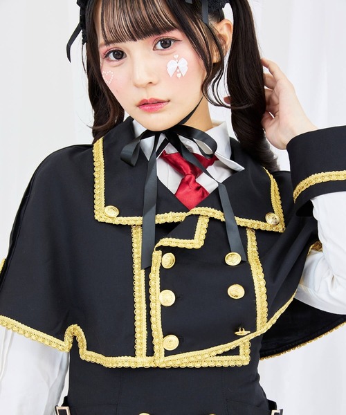 BODYLINE（ボディライン）の「3wayゴールドチェーンのパンクジャンパースカート 8点セット（ワンピース・レディース・ブラック・S/M/L/2L/4L）」の5枚目の写真