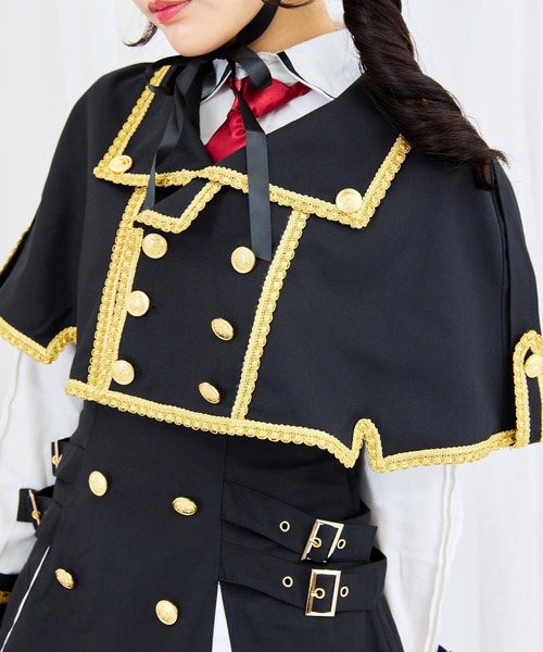 BODYLINE（ボディライン）の「3wayゴールドチェーンのパンクジャンパースカート 8点セット（ワンピース・レディース・ブラック・S/M/L/2L/4L）」の8枚目の写真