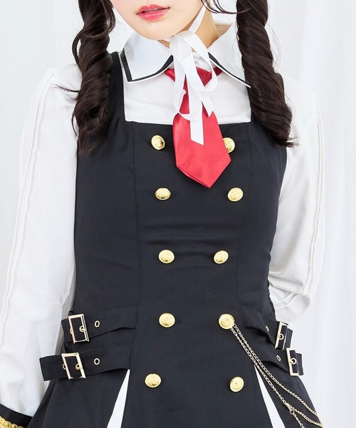 BODYLINE（ボディライン）の「3wayゴールドチェーンのパンクジャンパースカート 8点セット（ワンピース・レディース・ブラック・S/M/L/2L/4L）」の10枚目の写真