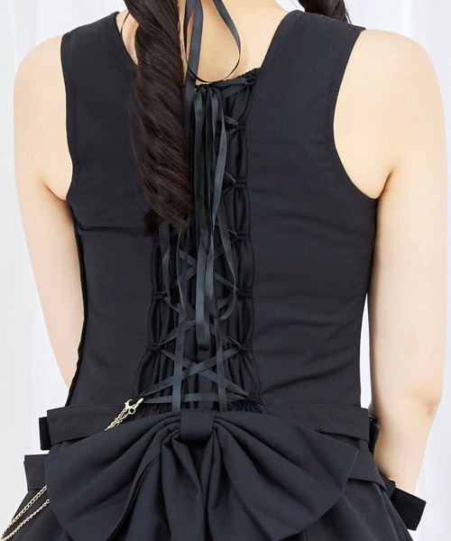 BODYLINE（ボディライン）の「3wayゴールドチェーンのパンクジャンパースカート 8点セット（ワンピース・レディース・ブラック・S/M/L/2L/4L）」の13枚目の写真