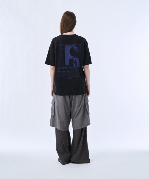 PHILTHEORY(フィルセオリー)の「Glitch poem back graphic T-shirts / グリッチポエムバックグラフィックTシャツ(Tシャツ/カットソー・メンズ・ブラック/ホワイト・3/2/1)」の4枚目の写真