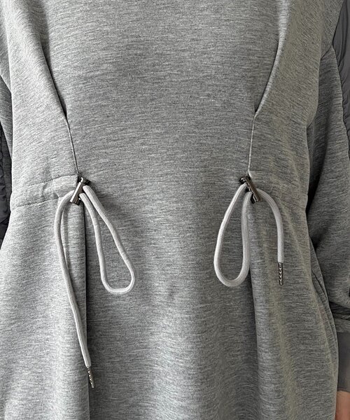 un dix cors（アンディコール）の「ドロストタックワンピース（ワンピース・レディース・ブラック/グレイッシュベージュ/グレー・FREE）」の21枚目の写真