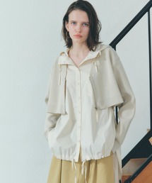 Editt by YECCA VECCA | ZIPニットレイヤードフーディーシャツ(シャツ/ブラウス)