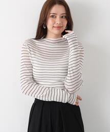 PINKY&DIANNE | ◆シアーボーダーボトルネックニット(ニット/セーター)