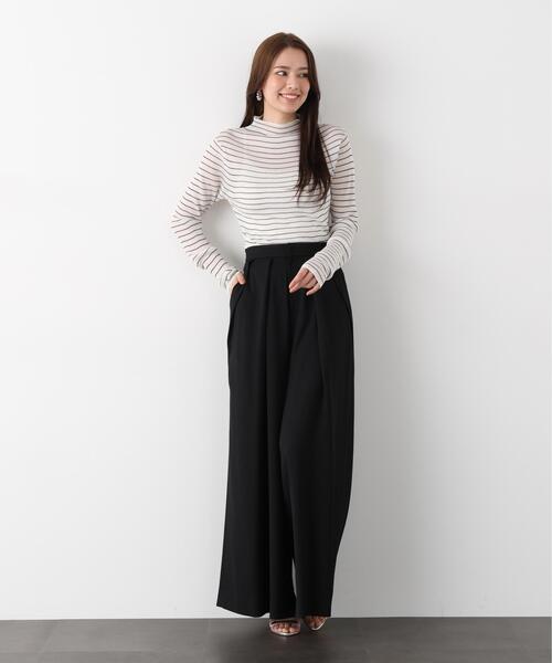 PINKY&DIANNE（ピンキーアンドダイアン）の「◆シアーボーダーボトルネックニット（ニット/セーター・レディース・ホワイト系その他2/ブラック系その他・38）」の13枚目の写真