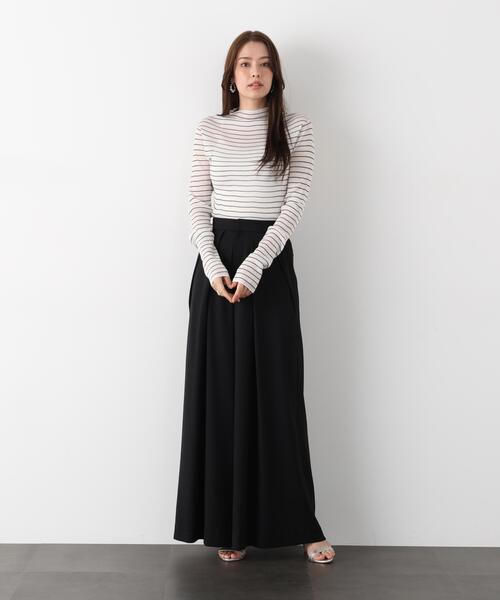 PINKY&DIANNE（ピンキーアンドダイアン）の「◆シアーボーダーボトルネックニット（ニット/セーター・レディース・ホワイト系その他2/ブラック系その他・38）」の14枚目の写真