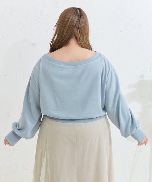 Louiosy(ルオシー)の「【Louiosy】【大きいサイズ】チャーム付き袖ボリュームスウェット(スウェット・レディース・ライトブルー/アイボリー・4L/3L/X-LARGE)」の21枚目の写真