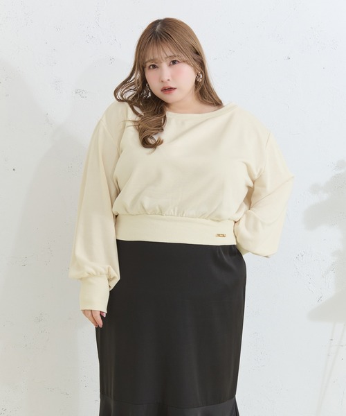 Louiosy(ルオシー)の「【Louiosy】【大きいサイズ】チャーム付き袖ボリュームスウェット(スウェット・レディース・ライトブルー/アイボリー・4L/3L/X-LARGE)」の22枚目の写真
