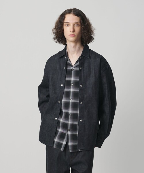 MONKEY TIME（モンキータイム）の「リジッド デニム CPO シャツ（シャツ/ブラウス・メンズ・ネイビー・S/M/L/XL）」の2枚目の写真