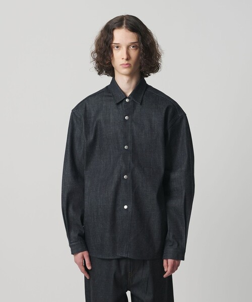 MONKEY TIME（モンキータイム）の「リジッド デニム CPO シャツ（シャツ/ブラウス・メンズ・ネイビー・S/M/L/XL）」の3枚目の写真