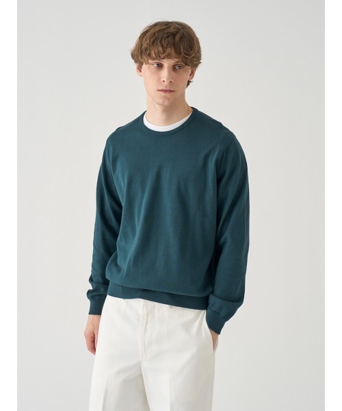 Коттон клунецнит пульовер (Cotton crew‑neck knit pullover)