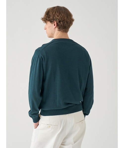 JOHN SMEDLEY(ジョンスメドレー)の「コットン クルーネックニットプルオーバー(ニット/セーター・メンズ・グリーン系・L/S)」の7枚目の写真