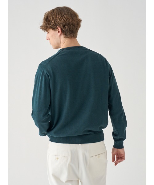 JOHN SMEDLEY(ジョンスメドレー)の「コットン クルーネックニットプルオーバー(ニット/セーター・メンズ・グリーン系・L/S)」の8枚目の写真