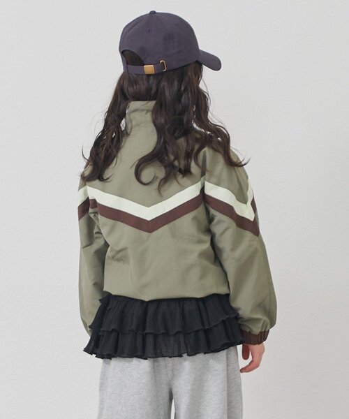 CIAOPANIC TYPY(チャオパニックティピー)の「【KIDS】【FOX×TYPY】配色切替マンパ《ジュニアサイズあり》(ブルゾン・キッズ・ベージュ/カーキ・150/130/110)」の9枚目の写真