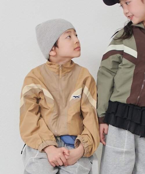 CIAOPANIC TYPY(チャオパニックティピー)の「【KIDS】【FOX×TYPY】配色切替マンパ《ジュニアサイズあり》(ブルゾン・キッズ・ベージュ/カーキ・150/130/110)」の12枚目の写真