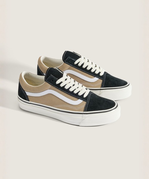 VANS（バンズ）の「VANS PREMIUM オールドスクール / LX Old Skool Archive Black/Inc VN000D9JGR41（スニーカー・メンズ・ブラック×ベージュ・12/11.5/11/10.5/10/9.5/9/8.5/8/7.5/7/6.5/6/5.5/5）」の2枚目の写真