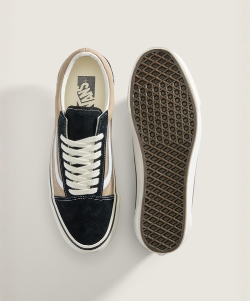 VANS（バンズ）の「VANS PREMIUM オールドスクール / LX Old Skool Archive Black/Inc VN000D9JGR41（スニーカー・メンズ・ブラック×ベージュ・12/11.5/11/10.5/10/9.5/9/8.5/8/7.5/7/6.5/6/5.5/5）」の3枚目の写真