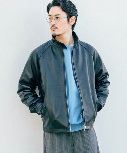 EDIFICE(エディフィス)の「ラム レザー ドライビング ブルゾン(ライダースジャケット・メンズ・ブラック・SMALL/MEDIUM/LARGE)」の4枚目の写真