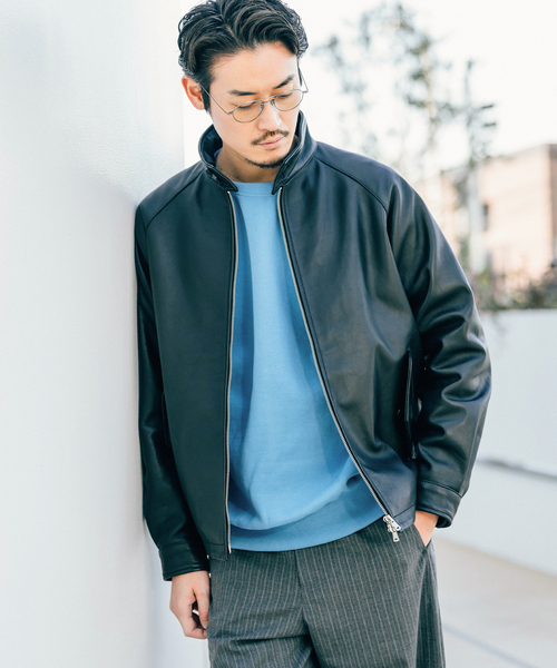 EDIFICE(エディフィス)の「ラム レザー ドライビング ブルゾン(ライダースジャケット・メンズ・ブラック・SMALL/MEDIUM/LARGE)」の6枚目の写真