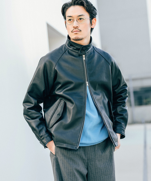 EDIFICE(エディフィス)の「ラム レザー ドライビング ブルゾン(ライダースジャケット・メンズ・ブラック・SMALL/MEDIUM/LARGE)」の8枚目の写真