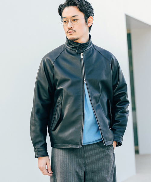 EDIFICE(エディフィス)の「ラム レザー ドライビング ブルゾン(ライダースジャケット・メンズ・ブラック・SMALL/MEDIUM/LARGE)」の9枚目の写真