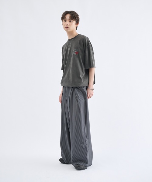 Remember.（リメンバー）の「ストライプワイドバルーンシルエットスラックス / Stripe Wide Balloon Silhouette Slacks（スラックス・メンズ・ブラック/グレー・MEDIUM/LARGE）」の13枚目の写真