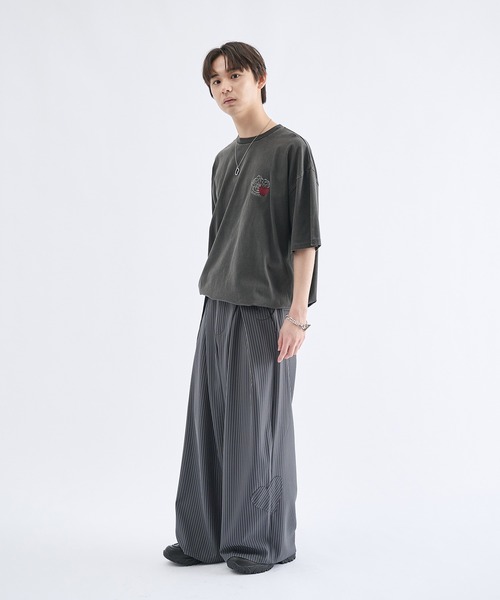 Remember.（リメンバー）の「ストライプワイドバルーンシルエットスラックス / Stripe Wide Balloon Silhouette Slacks（スラックス・メンズ・ブラック/グレー・MEDIUM/LARGE）」の15枚目の写真