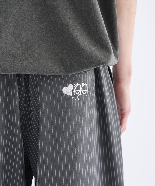 Remember.（リメンバー）の「ストライプワイドバルーンシルエットスラックス / Stripe Wide Balloon Silhouette Slacks（スラックス・メンズ・ブラック/グレー・MEDIUM/LARGE）」の6枚目の写真
