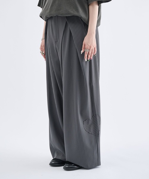 Remember.（リメンバー）の「ストライプワイドバルーンシルエットスラックス / Stripe Wide Balloon Silhouette Slacks（スラックス・メンズ・ブラック/グレー・MEDIUM/LARGE）」の20枚目の写真