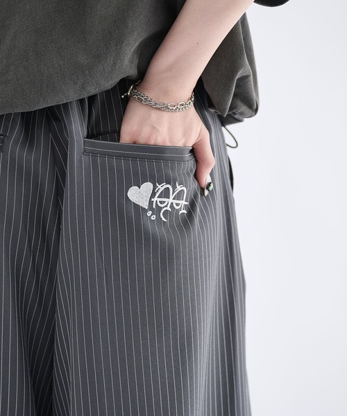 Remember.（リメンバー）の「ストライプワイドバルーンシルエットスラックス / Stripe Wide Balloon Silhouette Slacks（スラックス・メンズ・ブラック/グレー・MEDIUM/LARGE）」の22枚目の写真