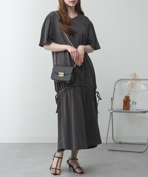 RCD（アールシーディー）の「ドロストシャーリングVネックワンピース（シャツワンピース）」