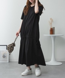 RCD（アールシーディー）の「ドロストシャーリングVネックワンピース（シャツワンピース）」