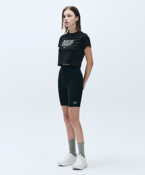 MARITHE + FRANCOIS GIRBAUD(マリテフランソワジルボー)の「MOUVEMENT W CLASSIC LOGO BIKER SHORTS(その他パンツ・レディース・ブラック/ミント・MEDIUM/SMALL)」の3枚目の写真