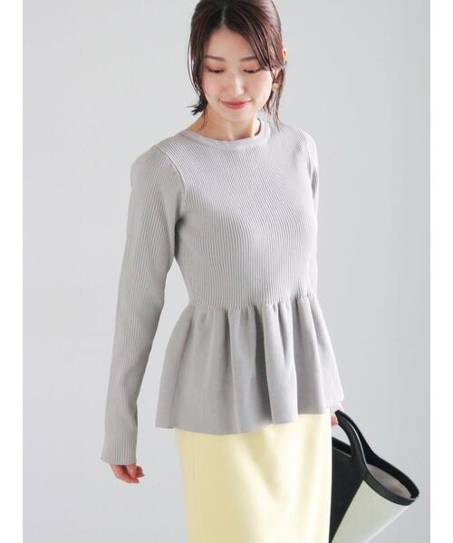 Te chichi(テチチ)の「前後2WAYペプラムカーディガン(カーディガン/ボレロ・レディース・オフホワイト/グレー/ブラック・F)」の3枚目の写真