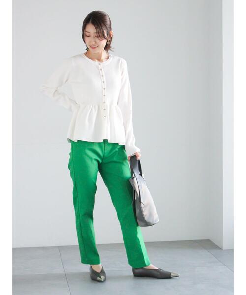 Te chichi(テチチ)の「前後2WAYペプラムカーディガン(カーディガン/ボレロ・レディース・オフホワイト/グレー/ブラック・F)」の5枚目の写真