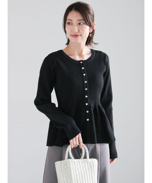 Te chichi(テチチ)の「前後2WAYペプラムカーディガン(カーディガン/ボレロ・レディース・オフホワイト/グレー/ブラック・F)」の12枚目の写真