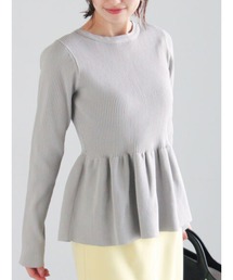 前後2WAYペプラムカーディガン