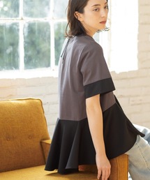 OPAQUE.CLIP（オペークドットクリップ）の「ペプラム切替ドッキングトップス（Tシャツ/カットソー）」