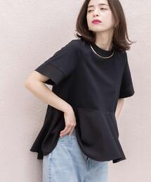 OPAQUE.CLIP（オペークドットクリップ）の「ペプラム切替ドッキングトップス（Tシャツ/カットソー）」