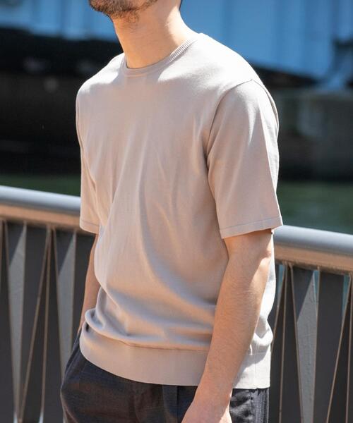URBAN RESEARCH ROSSO MEN(アーバンリサーチロッソメン)の「『WEB限定』シルク混クルーネックサマーニット(ニット/セーター・メンズ・グレー系その他/ブラウン/ブルー系その他・LARGE/MEDIUM)」の8枚目の写真