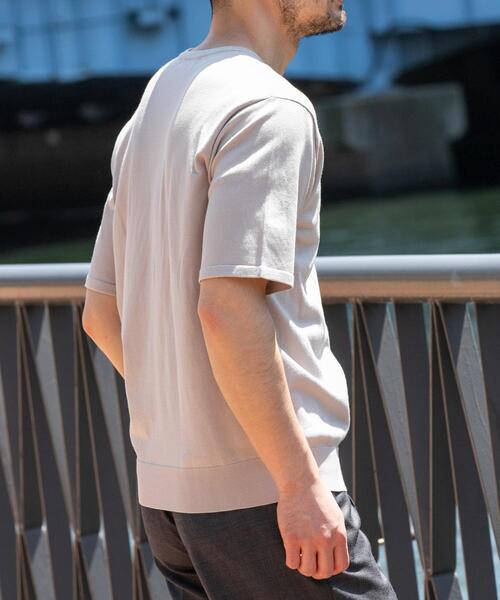 URBAN RESEARCH ROSSO MEN(アーバンリサーチロッソメン)の「『WEB限定』シルク混クルーネックサマーニット(ニット/セーター・メンズ・グレー系その他/ブラウン/ブルー系その他・LARGE/MEDIUM)」の9枚目の写真