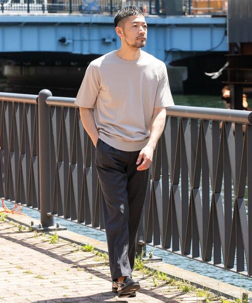 URBAN RESEARCH ROSSO MEN(アーバンリサーチロッソメン)の「『WEB限定』シルク混クルーネックサマーニット(ニット/セーター・メンズ・グレー系その他/ブラウン/ブルー系その他・LARGE/MEDIUM)」の10枚目の写真