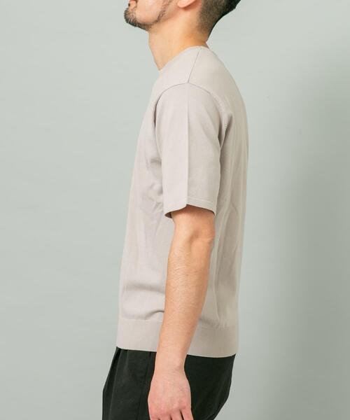 URBAN RESEARCH ROSSO MEN(アーバンリサーチロッソメン)の「『WEB限定』シルク混クルーネックサマーニット(ニット/セーター・メンズ・グレー系その他/ブラウン/ブルー系その他・LARGE/MEDIUM)」の13枚目の写真