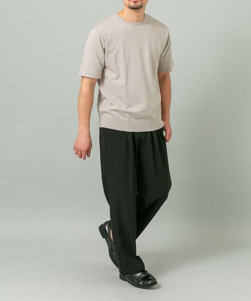 URBAN RESEARCH ROSSO MEN(アーバンリサーチロッソメン)の「『WEB限定』シルク混クルーネックサマーニット(ニット/セーター・メンズ・グレー系その他/ブラウン/ブルー系その他・LARGE/MEDIUM)」の14枚目の写真
