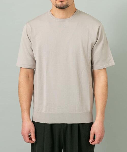 URBAN RESEARCH ROSSO MEN(アーバンリサーチロッソメン)の「『WEB限定』シルク混クルーネックサマーニット(ニット/セーター・メンズ・グレー系その他/ブラウン/ブルー系その他・LARGE/MEDIUM)」の17枚目の写真