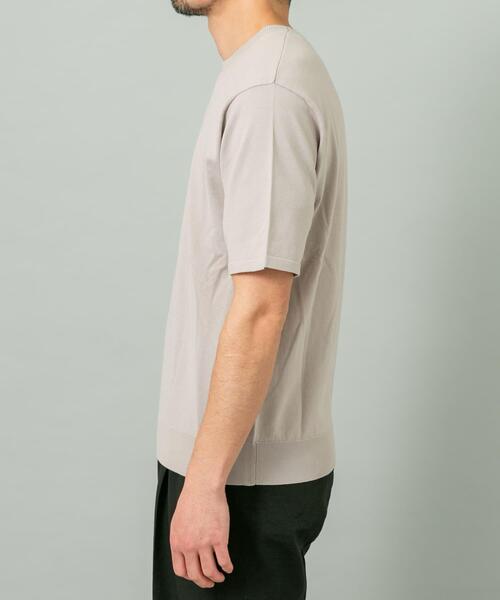 URBAN RESEARCH ROSSO MEN(アーバンリサーチロッソメン)の「『WEB限定』シルク混クルーネックサマーニット(ニット/セーター・メンズ・グレー系その他/ブラウン/ブルー系その他・LARGE/MEDIUM)」の18枚目の写真