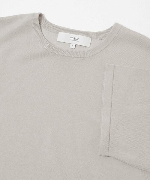 URBAN RESEARCH ROSSO MEN(アーバンリサーチロッソメン)の「『WEB限定』シルク混クルーネックサマーニット(ニット/セーター・メンズ・グレー系その他/ブラウン/ブルー系その他・LARGE/MEDIUM)」の21枚目の写真