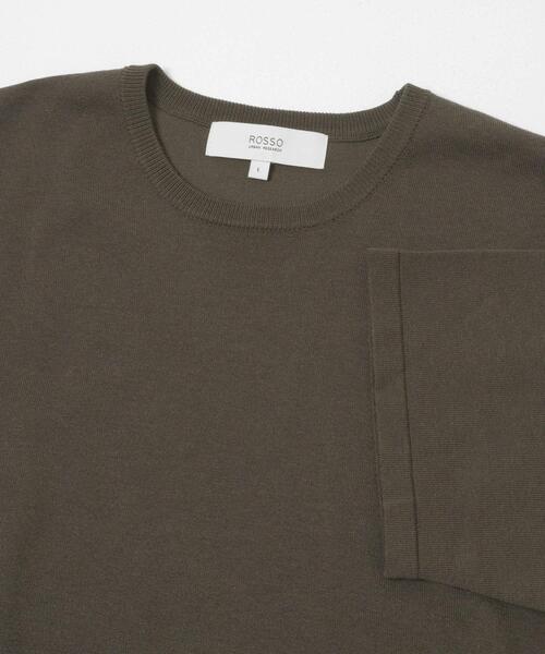 URBAN RESEARCH ROSSO MEN(アーバンリサーチロッソメン)の「『WEB限定』シルク混クルーネックサマーニット(ニット/セーター・メンズ・グレー系その他/ブラウン/ブルー系その他・LARGE/MEDIUM)」の6枚目の写真